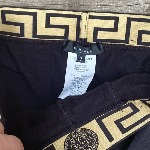 Versace Breca Border Briefs Black Underwear NWOT - Picture 3 of 3